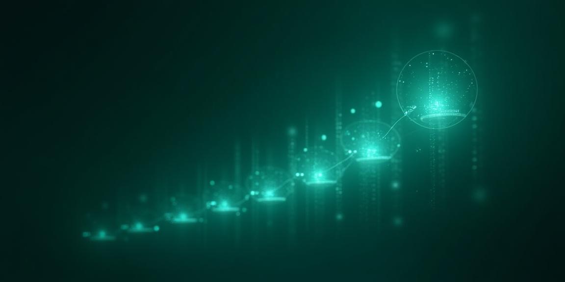 Abstract financial growth visualization